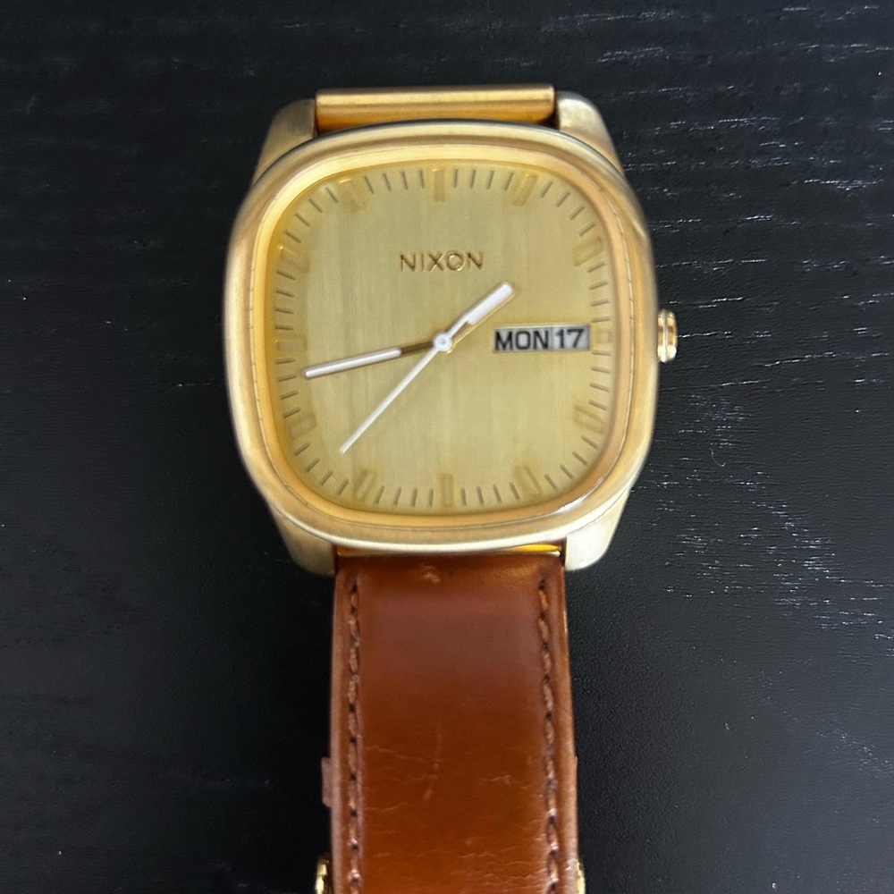Nixon Identity Watch, Gold & Saddle
